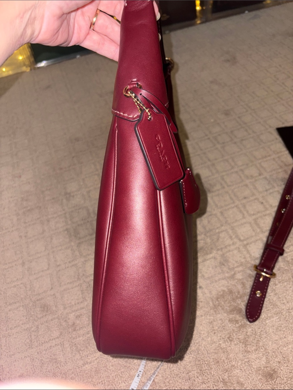 Coach Ella Shoulder Bag in Gold/maroon - Picture 6 of 11